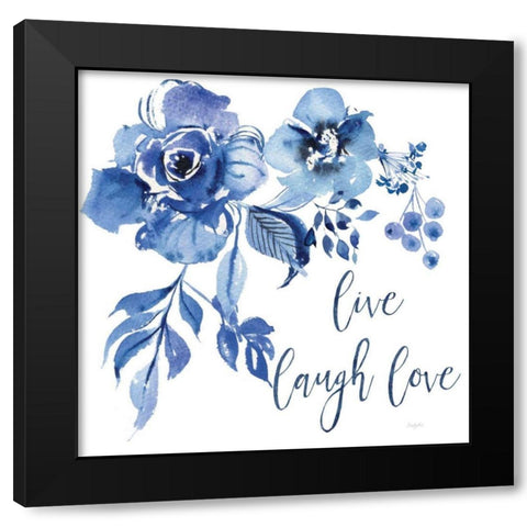 Delft Delight III Live Black Modern Wood Framed Art Print with Double Matting by Rice, Kristy