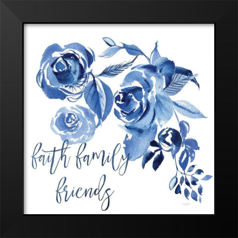 Delft Delight IV Faith Black Modern Wood Framed Art Print by Rice, Kristy