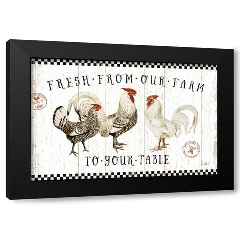 Free Range Fresh I Black Modern Wood Framed Art Print by Pertiet, Katie
