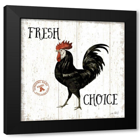 Free Range Fresh V Black Modern Wood Framed Art Print by Pertiet, Katie