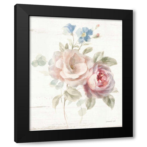 Cottage Garden IV Black Modern Wood Framed Art Print with Double Matting by Nai, Danhui