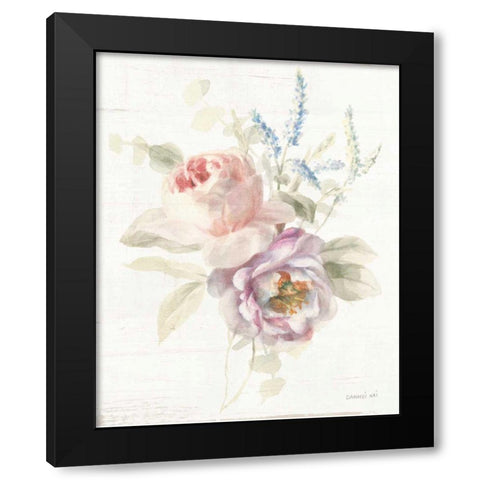 Cottage Garden V Black Modern Wood Framed Art Print with Double Matting by Nai, Danhui