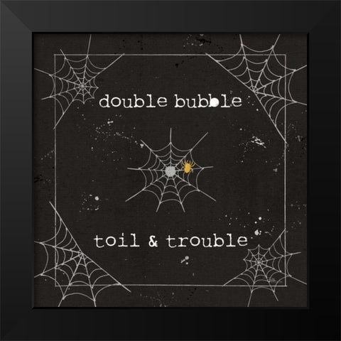 Spooky Cuties I Web Black Modern Wood Framed Art Print by Pela Studio