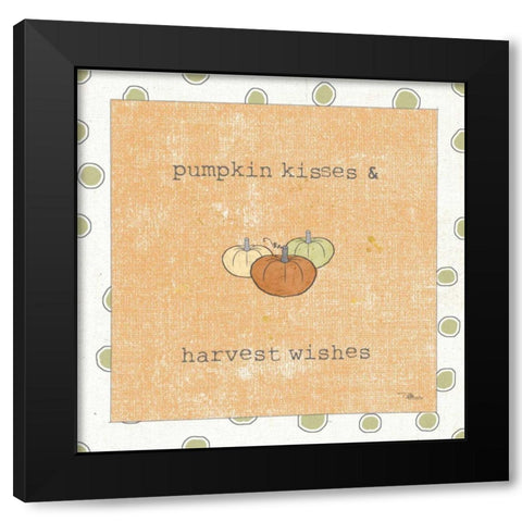 Harvest Cuties III Orange Black Modern Wood Framed Art Print by Pela Studio