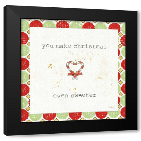 Christmas Cuties II Step 01A Black Modern Wood Framed Art Print by Pela Studio