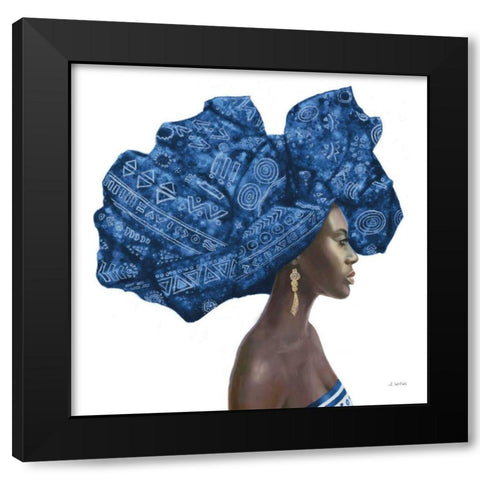 Pure Style II Blue Black Modern Wood Framed Art Print by Wiens, James