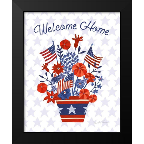 America The Beautiful III Black Modern Wood Framed Art Print by Zaman, Farida