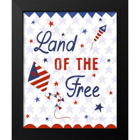 America The Beautiful IV Black Modern Wood Framed Art Print by Zaman, Farida