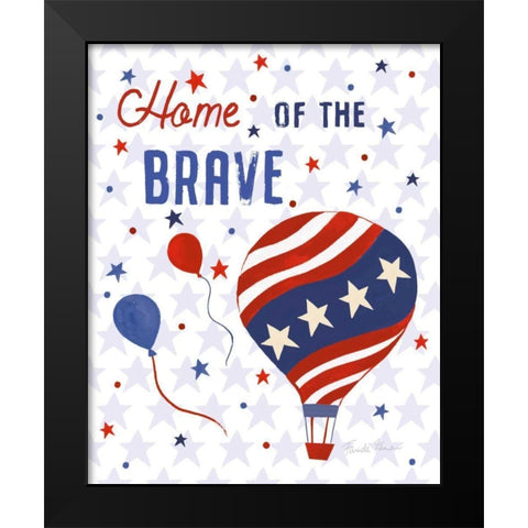 America The Beautiful V Black Modern Wood Framed Art Print by Zaman, Farida