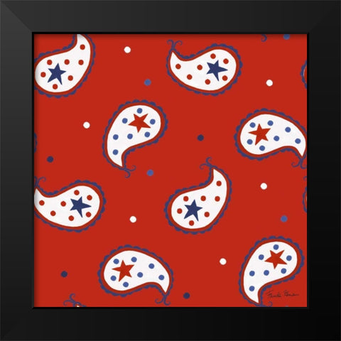 America the Beautiful Pattern I B Black Modern Wood Framed Art Print by Zaman, Farida