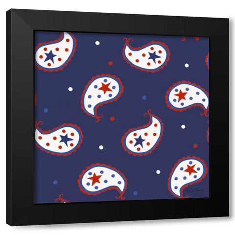 America the Beautiful Pattern I D Black Modern Wood Framed Art Print with Double Matting by Zaman, Farida