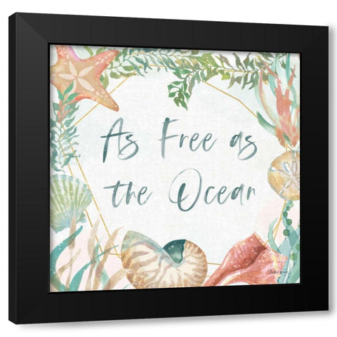Watercolor Coast II Black Modern Wood Framed Art Print by Grove, Beth