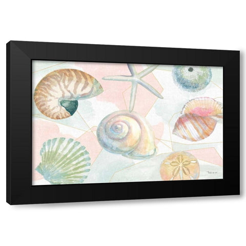 Watercolor Coast IV Black Modern Wood Framed Art Print with Double Matting by Grove, Beth