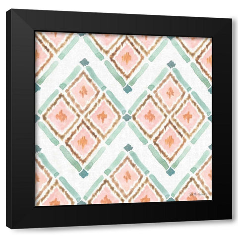 Watercolor Coast Pattern VA Black Modern Wood Framed Art Print with Double Matting by Grove, Beth