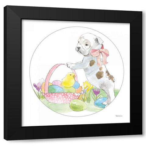 Easter Pups X Black Modern Wood Framed Art Print by Grove, Beth