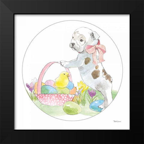 Easter Pups X Black Modern Wood Framed Art Print by Grove, Beth