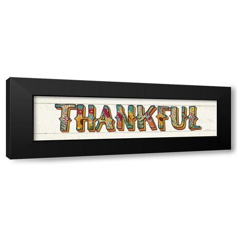 Thankful I White Panel Black Modern Wood Framed Art Print by Penner, Janelle