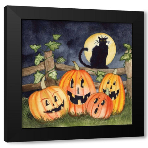 Haunting Halloween Night I No Border Black Modern Wood Framed Art Print by McKenna, Kathleen Parr