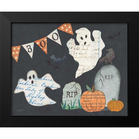 Halloween Whimsy III Black Modern Wood Framed Art Print by Prahl, Courtney