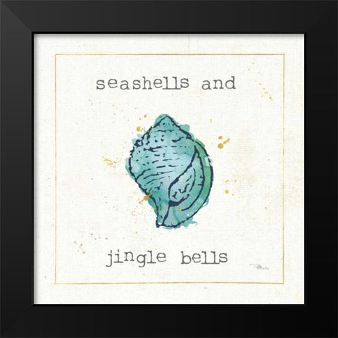 Sea Treasures I Jingle Bells Black Modern Wood Framed Art Print by Pela Studio