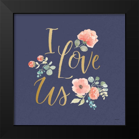 Blooming Delight VI Blue Black Modern Wood Framed Art Print by Jackson, Jenaya