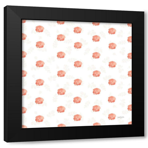 Blooming Delight Pattern IVA Black Modern Wood Framed Art Print by Jackson, Jenaya