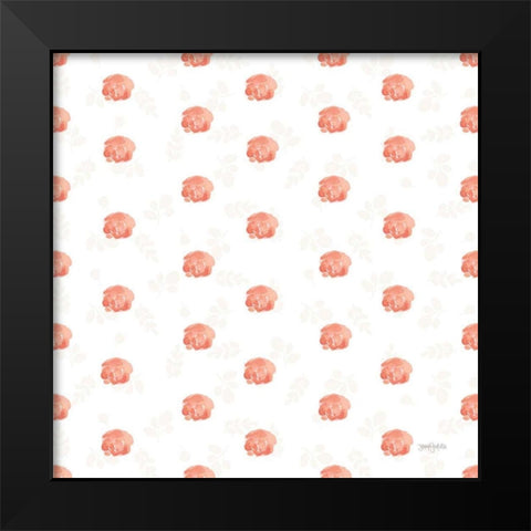 Blooming Delight Pattern IVA Black Modern Wood Framed Art Print by Jackson, Jenaya