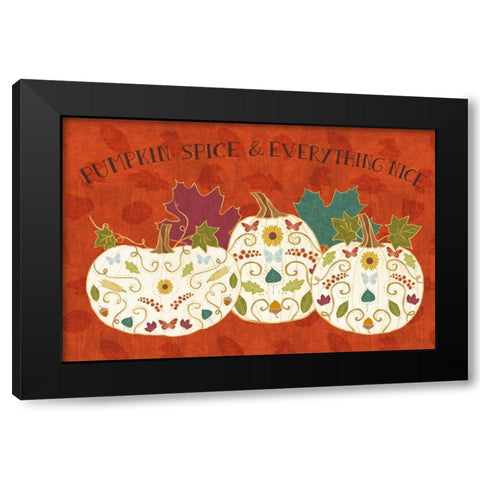 Autumn Otomi I Black Modern Wood Framed Art Print by Charron, Veronique