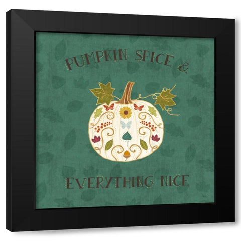 Autumn Otomi II Black Modern Wood Framed Art Print by Charron, Veronique