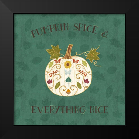 Autumn Otomi II Black Modern Wood Framed Art Print by Charron, Veronique