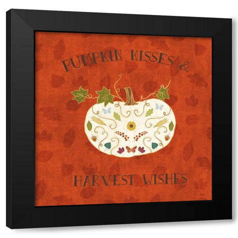 Autumn Otomi III Black Modern Wood Framed Art Print with Double Matting by Charron, Veronique