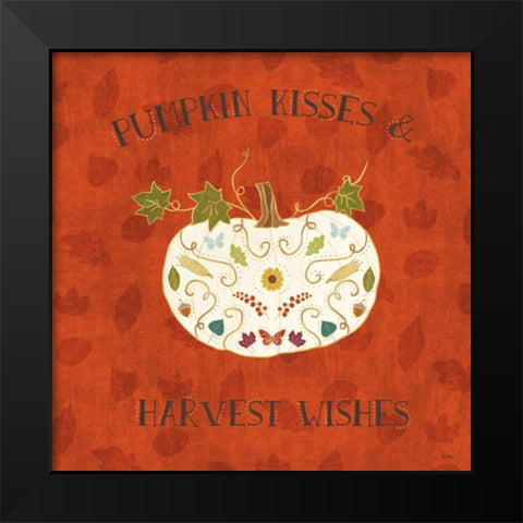 Autumn Otomi III Black Modern Wood Framed Art Print by Charron, Veronique