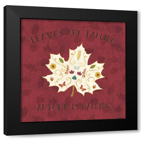 Autumn Otomi IV Black Modern Wood Framed Art Print with Double Matting by Charron, Veronique