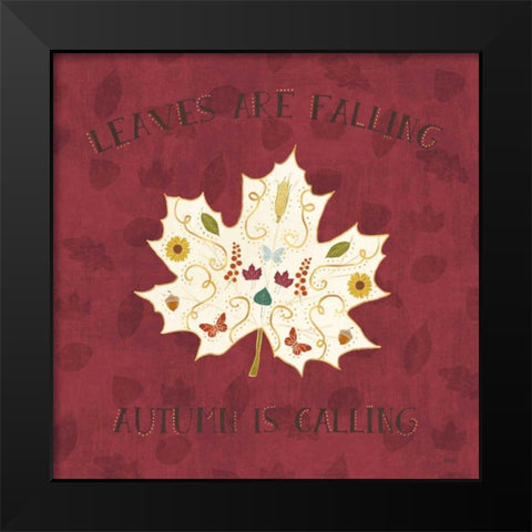 Autumn Otomi IV Black Modern Wood Framed Art Print by Charron, Veronique