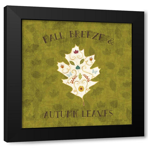 Autumn Otomi V Black Modern Wood Framed Art Print with Double Matting by Charron, Veronique