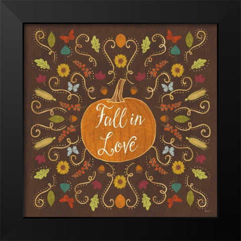 Autumn Otomi VI Black Modern Wood Framed Art Print by Charron, Veronique