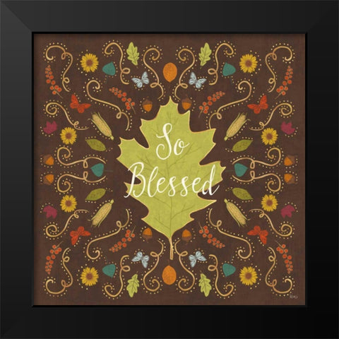 Autumn Otomi IX Black Modern Wood Framed Art Print by Charron, Veronique