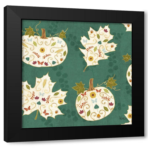 Autumn Otomi Pattern IE Black Modern Wood Framed Art Print with Double Matting by Charron, Veronique