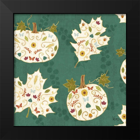 Autumn Otomi Pattern IE Black Modern Wood Framed Art Print by Charron, Veronique