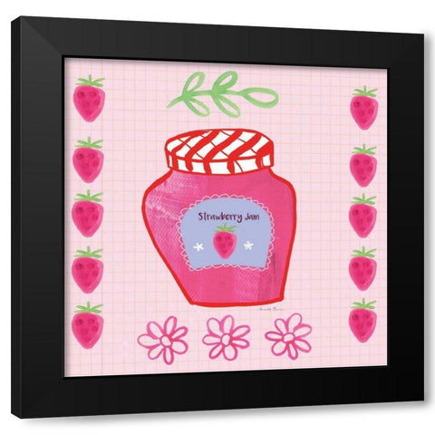 Pretty Jams and Jellies I Black Modern Wood Framed Art Print by Zaman, Farida