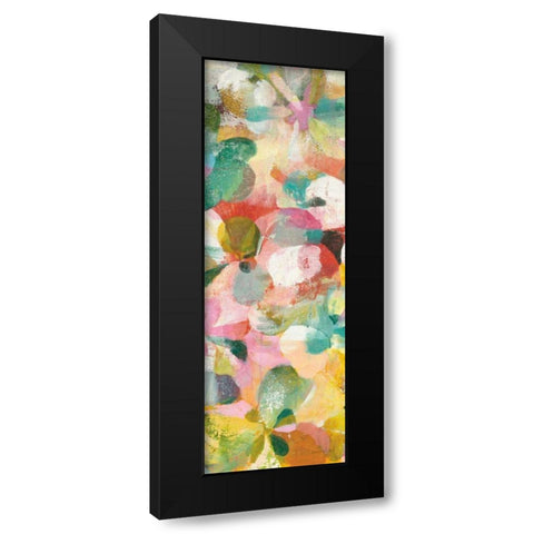 Happy Garden II Black Modern Wood Framed Art Print with Double Matting by Nai, Danhui