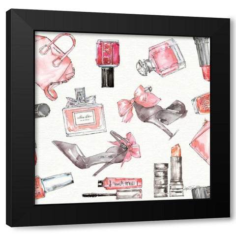 Chic Accents Pattern I Black Modern Wood Framed Art Print with Double Matting by Tavoletti, Anne