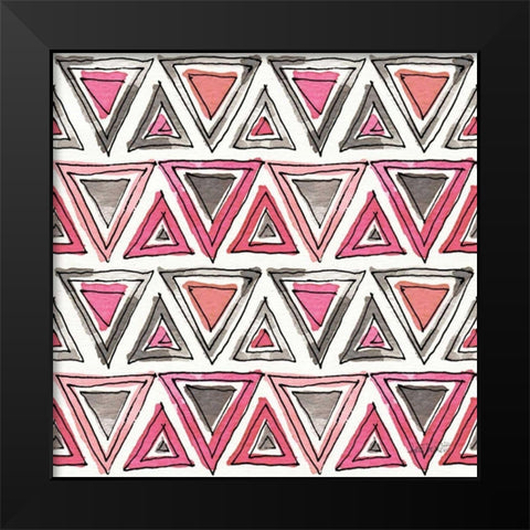 Chic Accents Pattern IVA Black Modern Wood Framed Art Print by Tavoletti, Anne