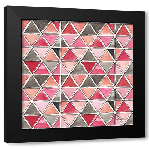 Chic Accents Pattern VA Black Modern Wood Framed Art Print with Double Matting by Tavoletti, Anne