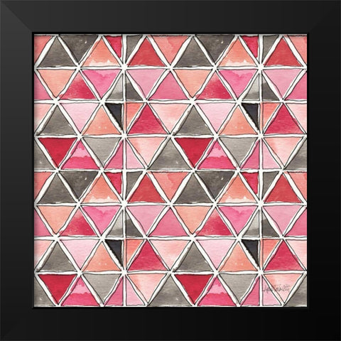 Chic Accents Pattern VA Black Modern Wood Framed Art Print by Tavoletti, Anne