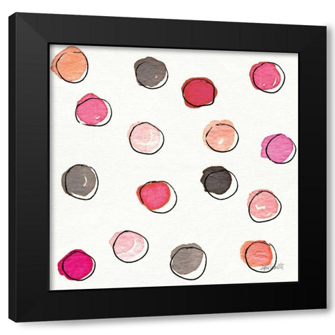 Chic Accents Pattern VIIA Black Modern Wood Framed Art Print with Double Matting by Tavoletti, Anne