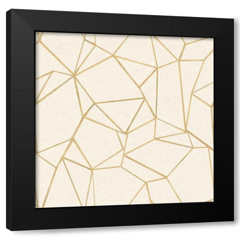 Succulent Pattern I Black Modern Wood Framed Art Print with Double Matting by Wild Apple Portfolio