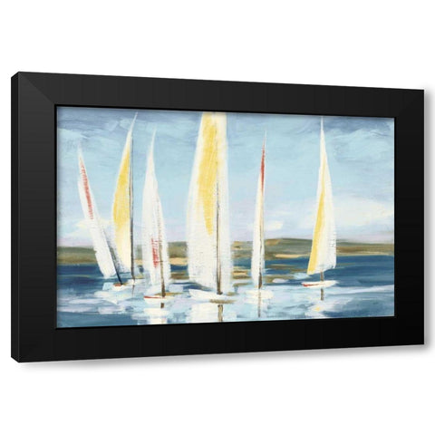 Horizon with Red Black Modern Wood Framed Art Print by Purinton, Julia