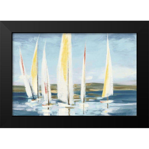 Horizon with Red Black Modern Wood Framed Art Print by Purinton, Julia