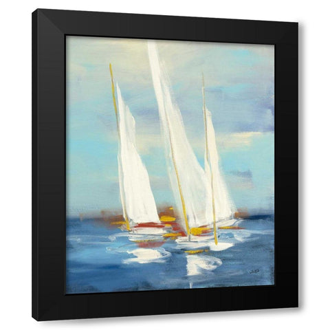 Summer Regatta III Red Yellow Black Modern Wood Framed Art Print by Purinton, Julia